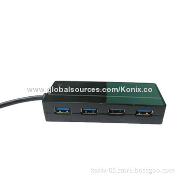 Portable Commercial 4-port USB 3.0 Hub with DCP Charging PortNew
